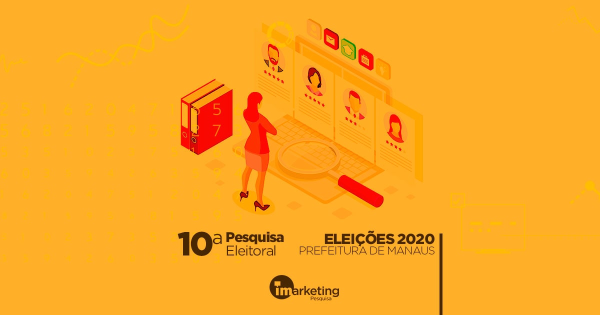 iMarketing Agência Digital divulga a sua 10ª pesquisa para prefeito de Manaus lança três opções de intenção de voto.  